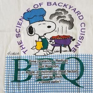 Vtg 1958 SNOOPY TShirt Peanuts Schulz Backyard BBQ